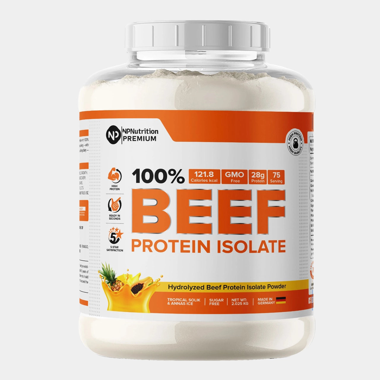 NP Nutrition Beef Protein Isolate 2.025kg Tropical