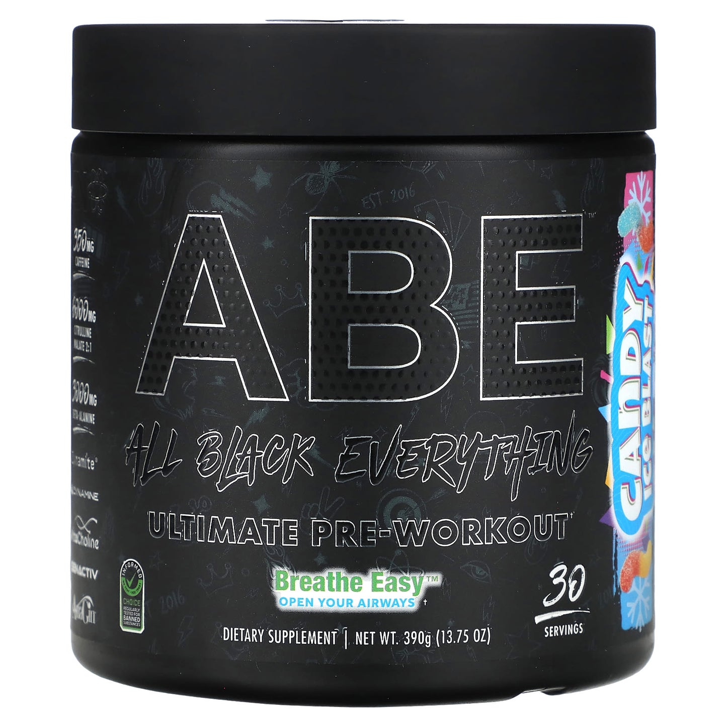 ABE Pre-Workout — Candy Ice Blast (front)