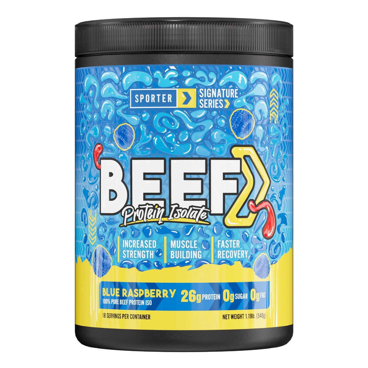 Sporter Beef Isolate — Blue Raspberry 1.2 lb