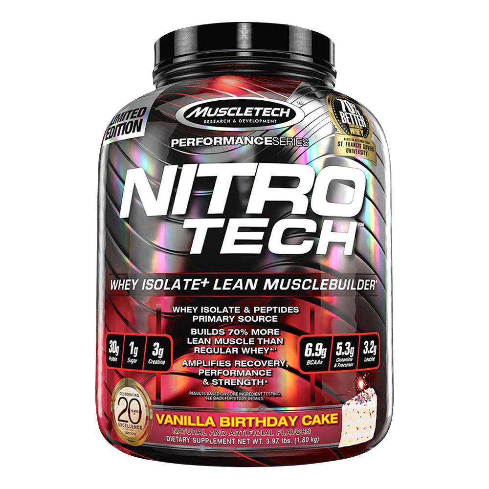 MuscleTech Nitro-Tech Performance Series - Vanilla Birthday Cake 4 lbs