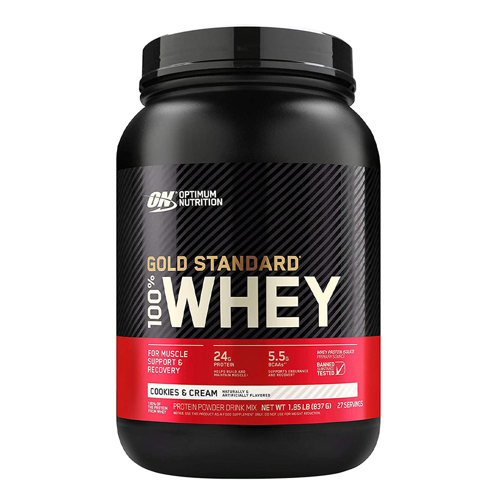 Optimum Nutrition Gold Standard 100% Whey — Cookies and Cream / 1.85 lbs (28 Servings)