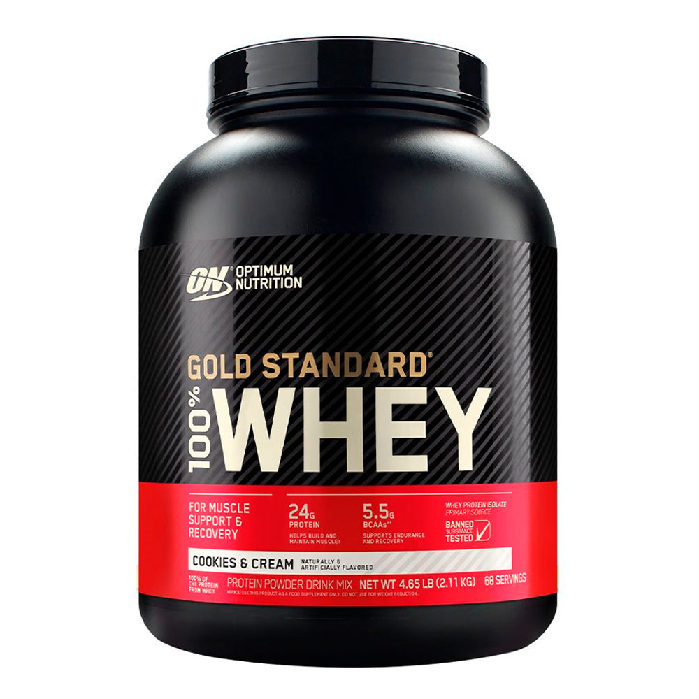 Optimum Nutrition Gold Standard 100% Whey — Cookies and Cream / 5 lbs (76 Servings)
