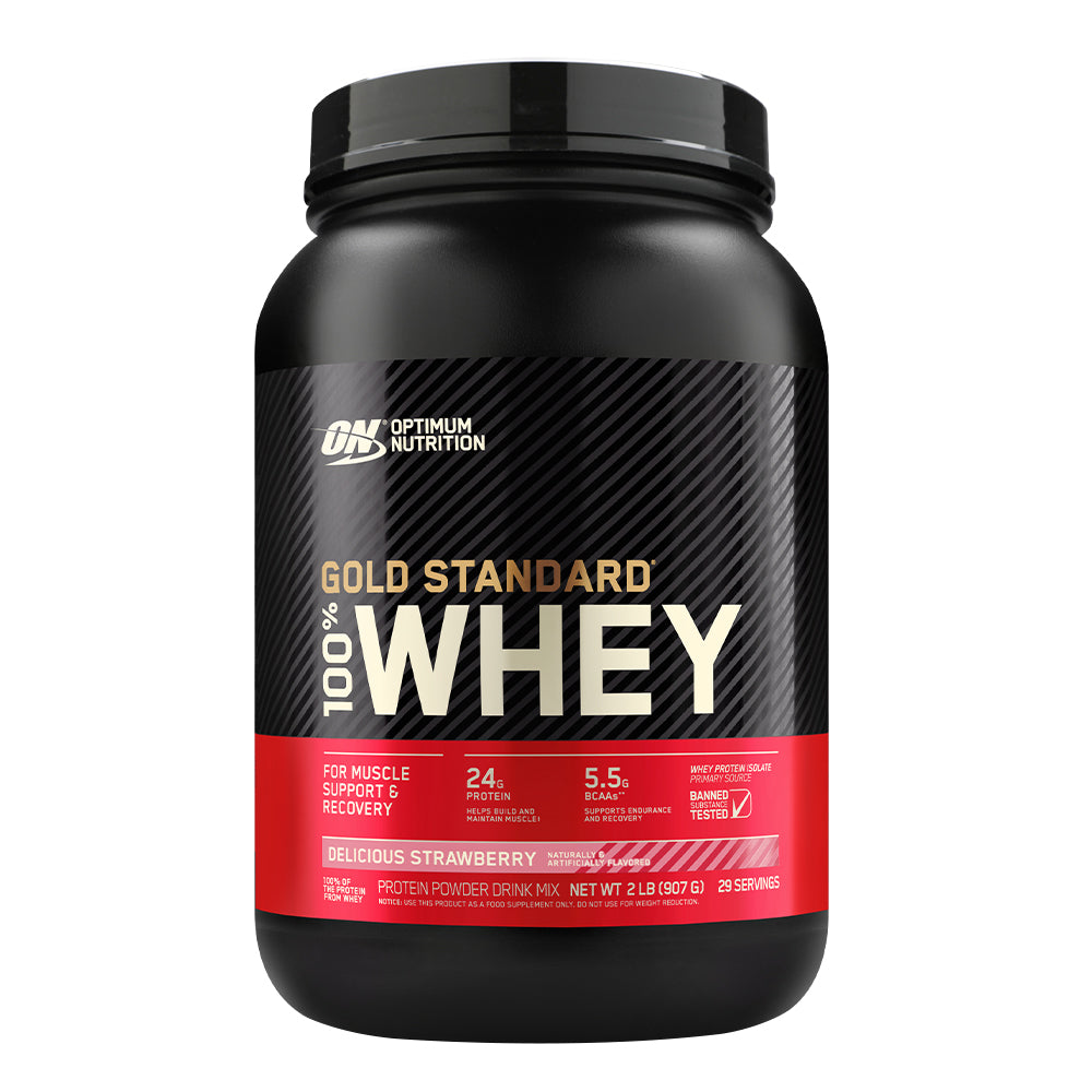 Optimum Nutrition Gold Standard 100% Whey — Delicious Strawberry / 2 lbs (30 Servings)