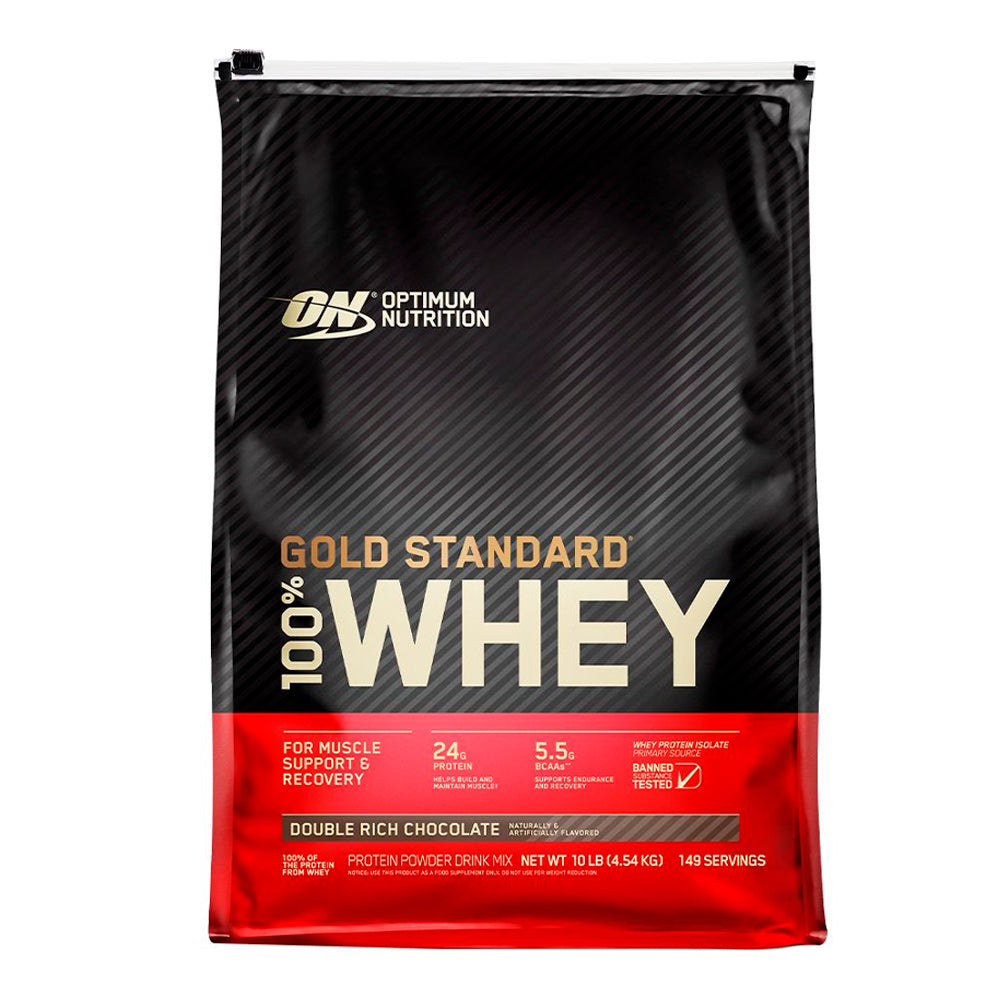 Optimum Nutrition Gold Standard 100% Whey — Double Rich Chocolate / 10 lbs (151 Servings)