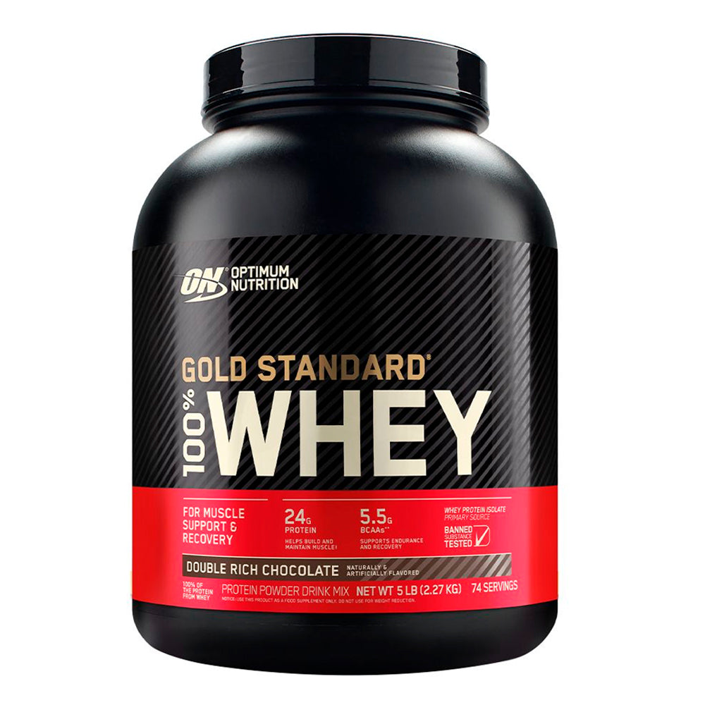Optimum Nutrition Gold Standard 100% Whey — Double Rich Chocolate / 5 lbs (76 Servings)