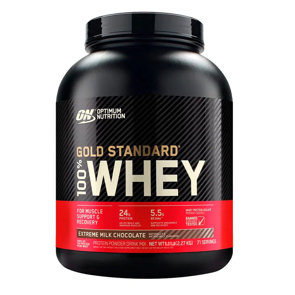 Optimum Nutrition Gold Standard 100% Whey — Extreme Milk Chocolate / 5 lbs (76 Servings)