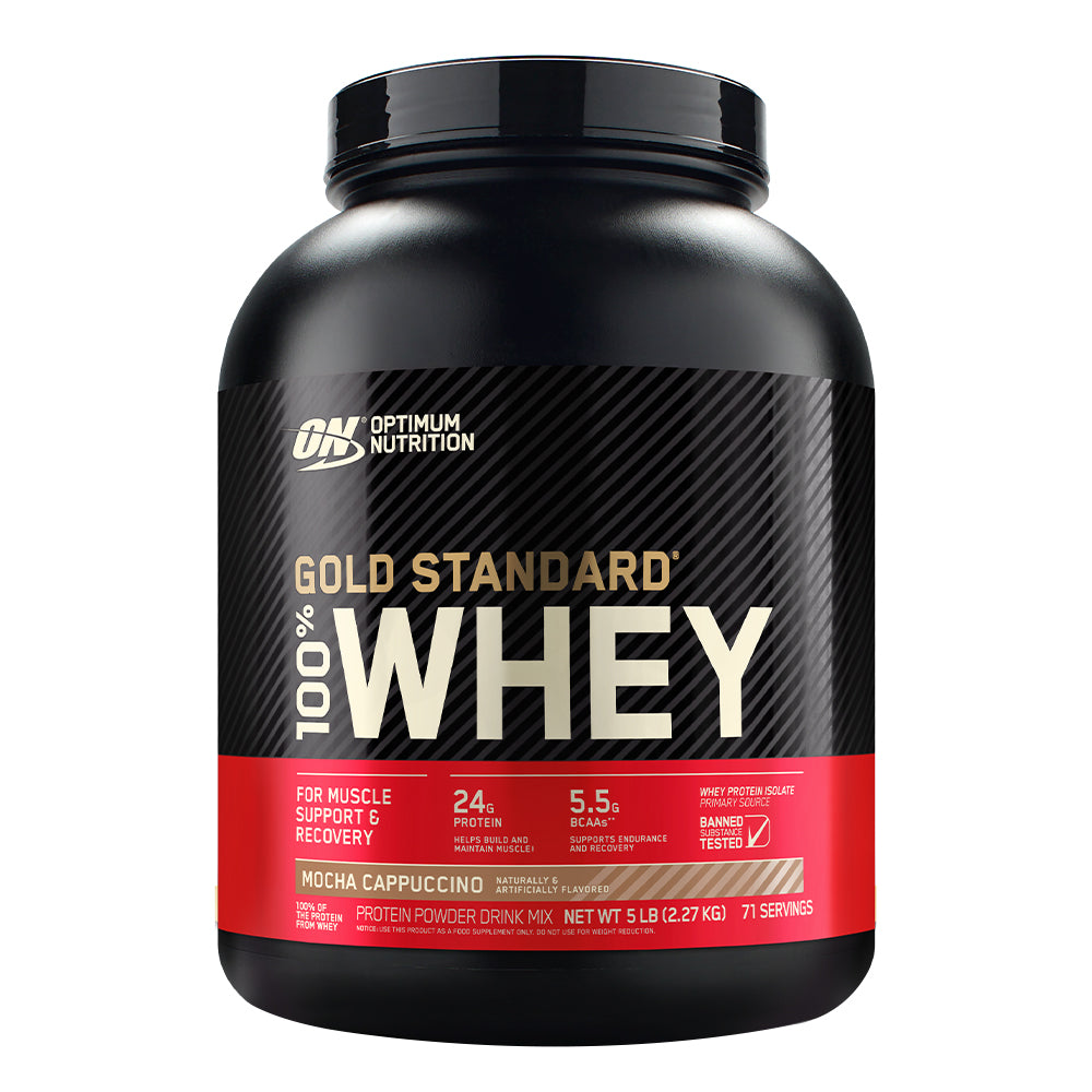 Optimum Nutrition Gold Standard 100% Whey — Mocha Cappuccino / 5 lbs (76 Servings)