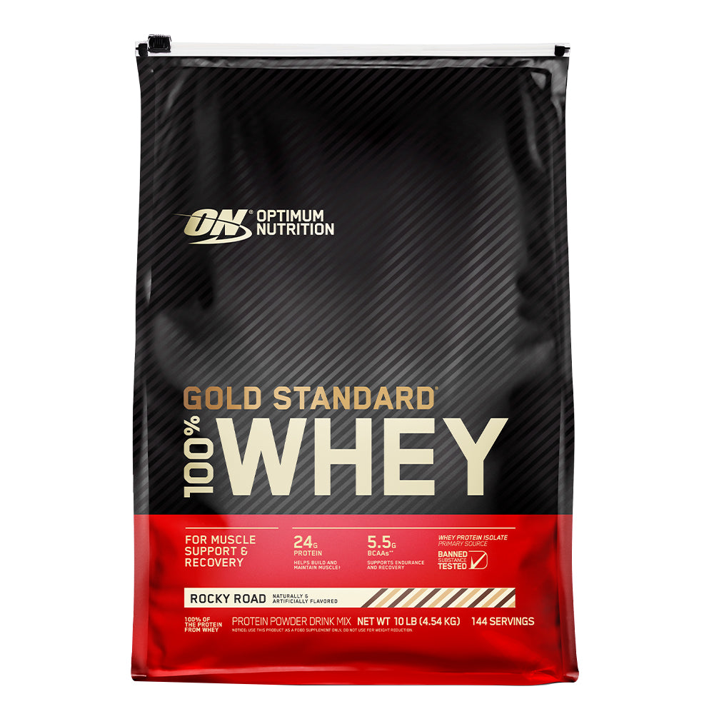 Optimum Nutrition Gold Standard 100% Whey — Rocky Road / 10 lbs (151 Servings)