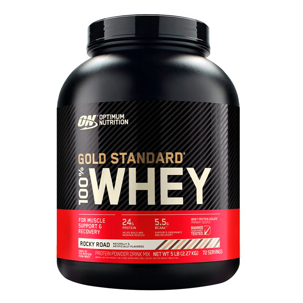 Optimum Nutrition Gold Standard 100% Whey — Rocky Road / 5 lbs (76 Servings)