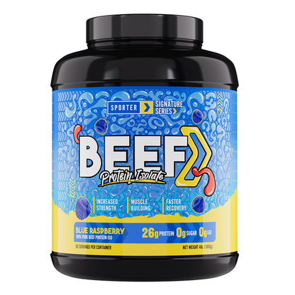 Sporter Beef Protein Isolate - Blue Raspberry 4 lbs